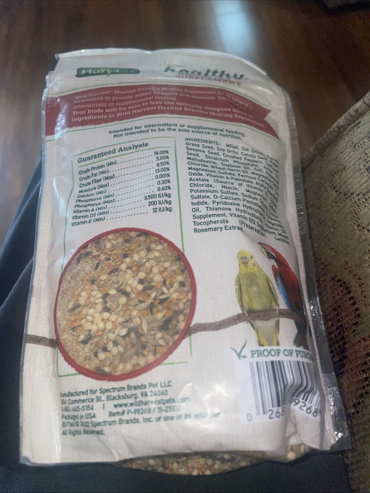 Healthy Benefits Molting Supplement, 7.5 Oz., for All Birds Works Great Exp10/28