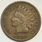 1887 Indian Head Penny - VG Condition - Smooth Problem-Free Surface