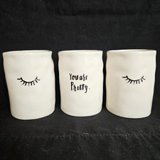 Rae Dunn Artisan Vanity Set "You Are Pretty" Eyelash 3 Piece Set Magenta
