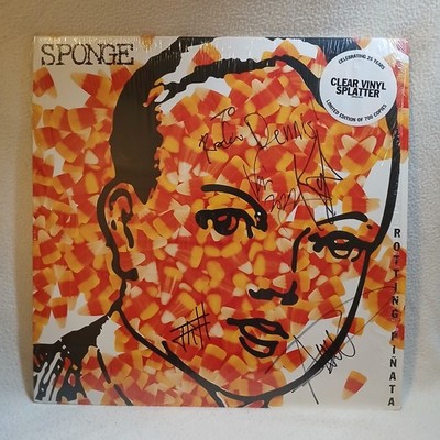 SPONGE Signed Rotting Piñata LP CANDY CORN SPLATTER VINYL Limited 700 used VG
