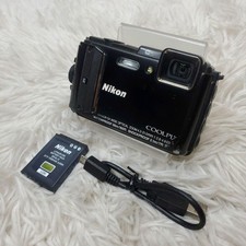 Nikon COOLPIX AW130 Black Compact Digital Camera Tested Working Japan