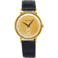 Jaeger LeCoultre Vintage 18k Yellow Gold manual Winding Men's Watch 35mm