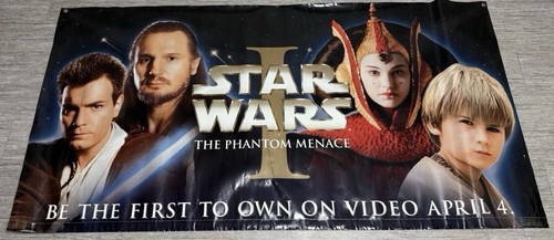 Vintage Star Wars Episode I The Phantom Menace  Double Sided Banner - 3ft x 6ft