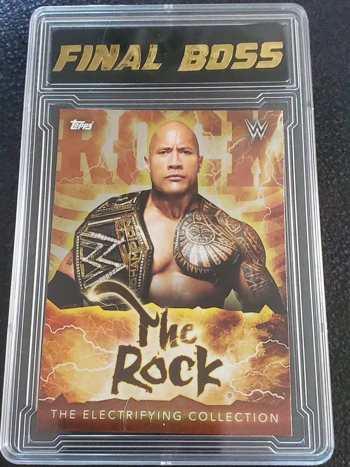 Custom The Rock Dwayne Johnson Final Boss Encased Card