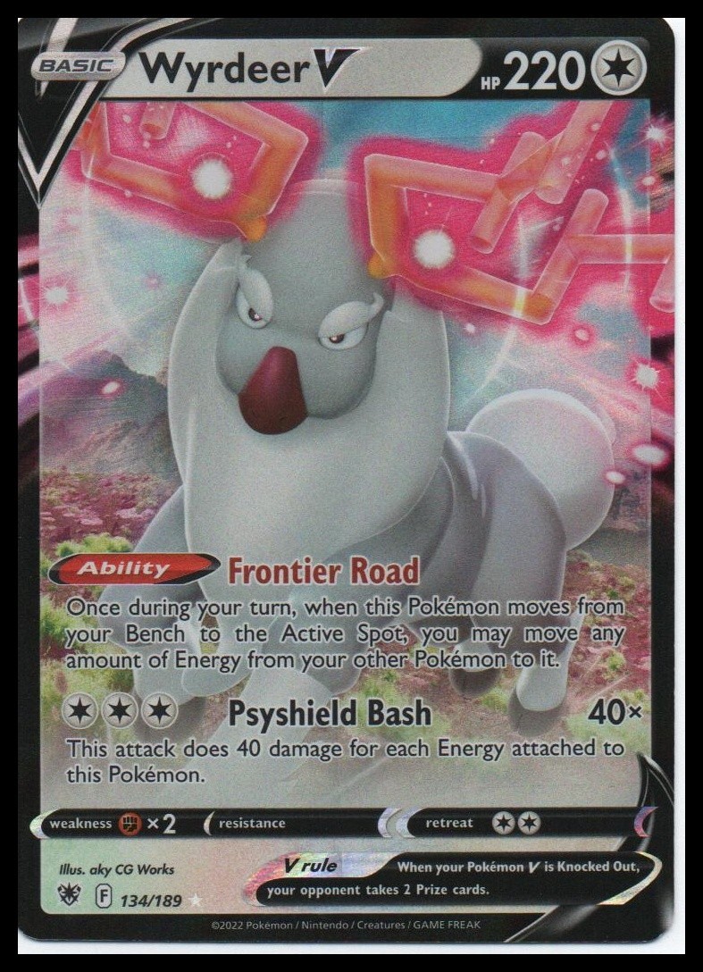 Pokemon Wyrdeer V Ultra Rare SWSH10: Astral Radiance 134/189 NM