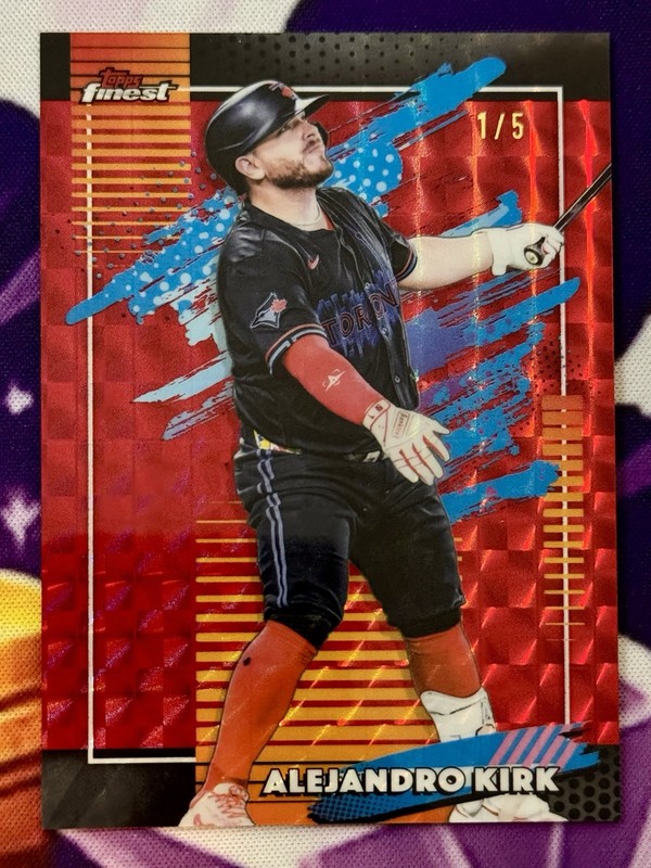 2026 Topps Finest Alejandro Kirk Uncommon Red 1/5 Refractor SSP #197 Blue Jays