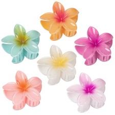 6 Pcs Flower Hair Claw Clips for Women, Hawaiian Hibiscus Flower Hair Clips, ...