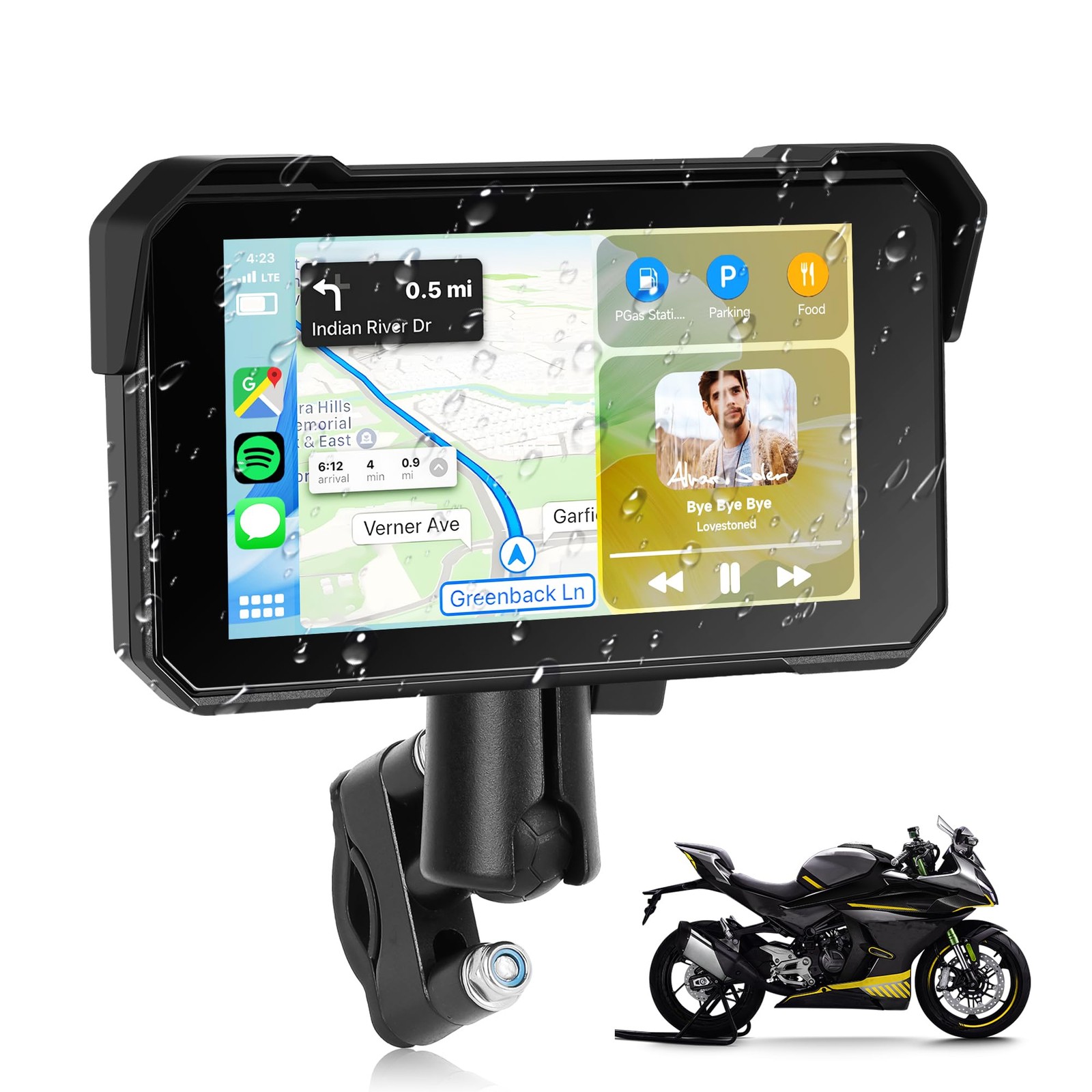 Rimoody Autoradio Moto 5 Pollici: Carplay Wireless per Grandi Viaggi