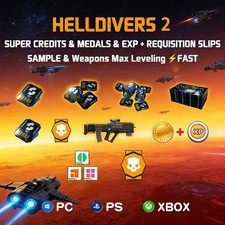 HELL-DIVERS 2 - Farm Fast |SuperCredits💎|Medals🥇|Samples🟩🟧🟪 | XP |No Login❗