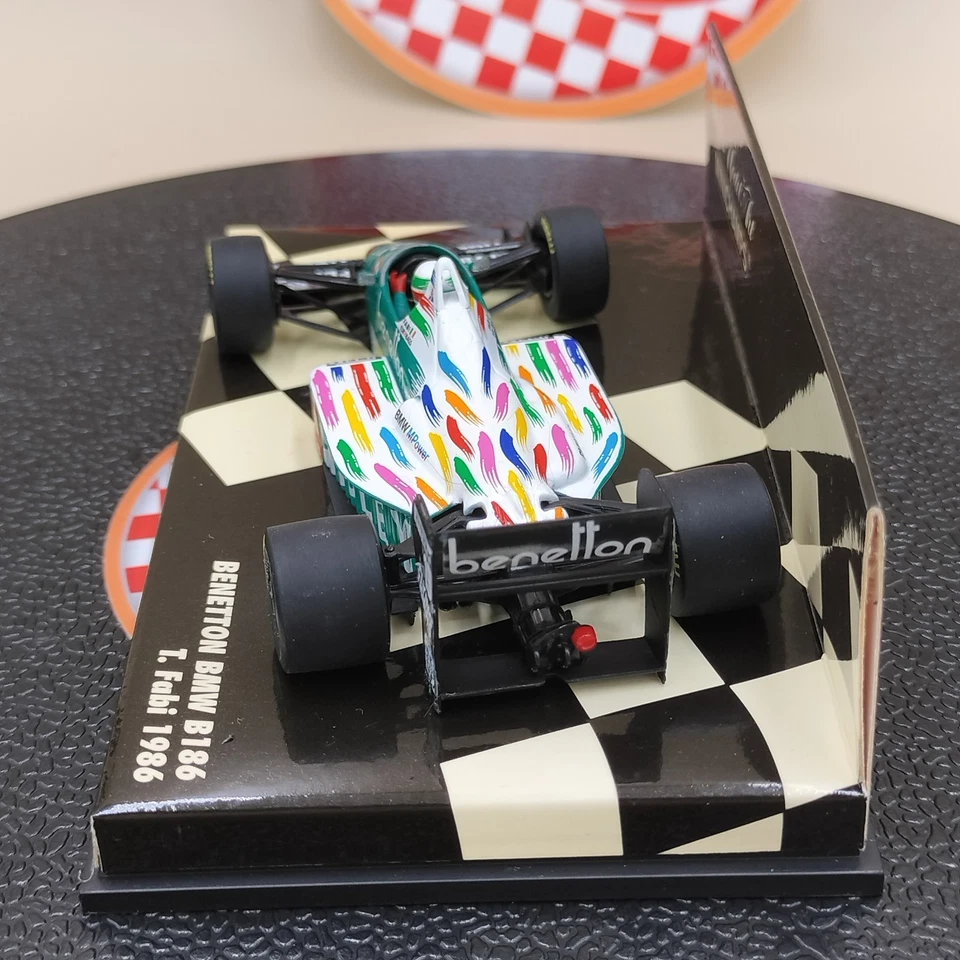 MINICHAMPS 1/43 Benetton BMW B186 Teo Fabi #19 1986 430860019 - Image 4 of 4