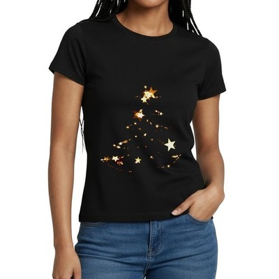 Weihnachtsbaum Sterne Frauen T-Shirt