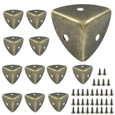 LifCratms 12Pcs Box Corner Protectors, 1 25mm Metal Corner Edges Protector Tr...