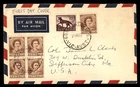 Mayfairstamps Australia FDC 1952 block and mixed franking to Jefferson City MO U