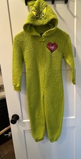 Girls The Grinch Green Pajama one piece small