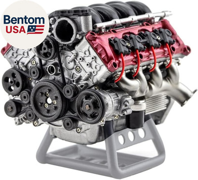 V8 Engine Model Kit That Works, MAD 3D Printing V8 Engine for AX90104 SCX10  Cap