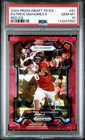 2024 PANINI PRIZM DRAFT PICKS RED ICE #61 PATRICK MAHOMES II PSA 10