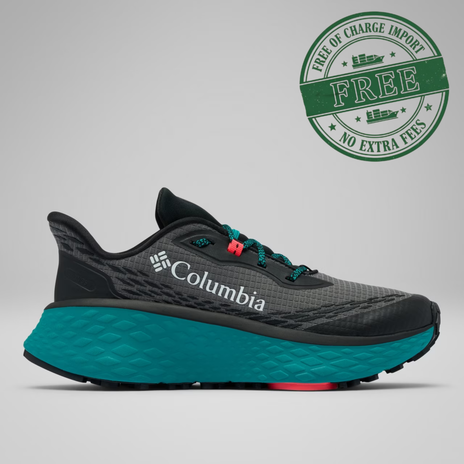 Columbia Women's Konos Trillium ATR Shoe Trail Running City Grey, Teal Chloride