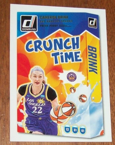 2025 Panini WNBA Donruss Basketball Crunch Time Press Proof Cameron Brink Card