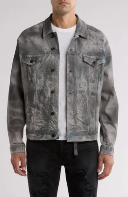 $298 - PRPS Constructive Denim Jacket in Greystone Size M