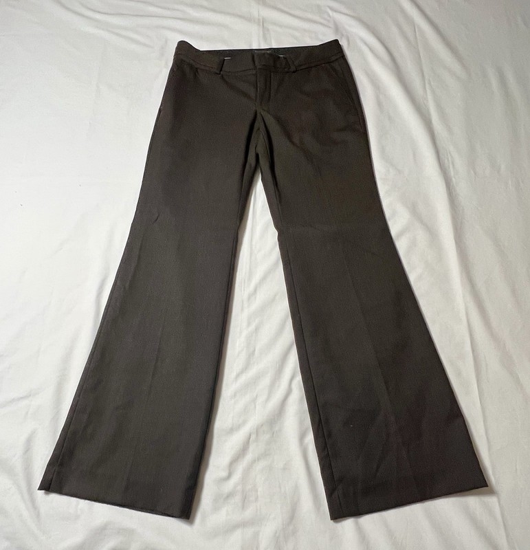 Womens Banana Republic Pants Brown Wool Blend Lined Pants Rayan Fit Sz 6S
