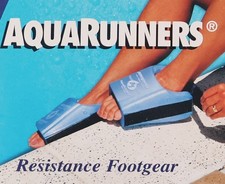 Blue AquaJogger AquaRunners Resistance Footgear Pool Exercise Swim - 2 Sizes