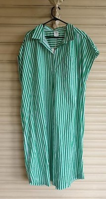 Rivers Australia - Green & White Stripe Shirt Dress 20