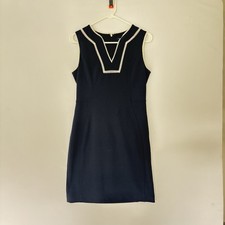 Tommy Hilfiger Navy Blue Split V-Neck Sleeveless Dress Women's Size 4