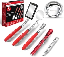BILITOOLS 6 Piece Telescoping Magnetic Pickup Tool Set, Extendable Mechanic Magn