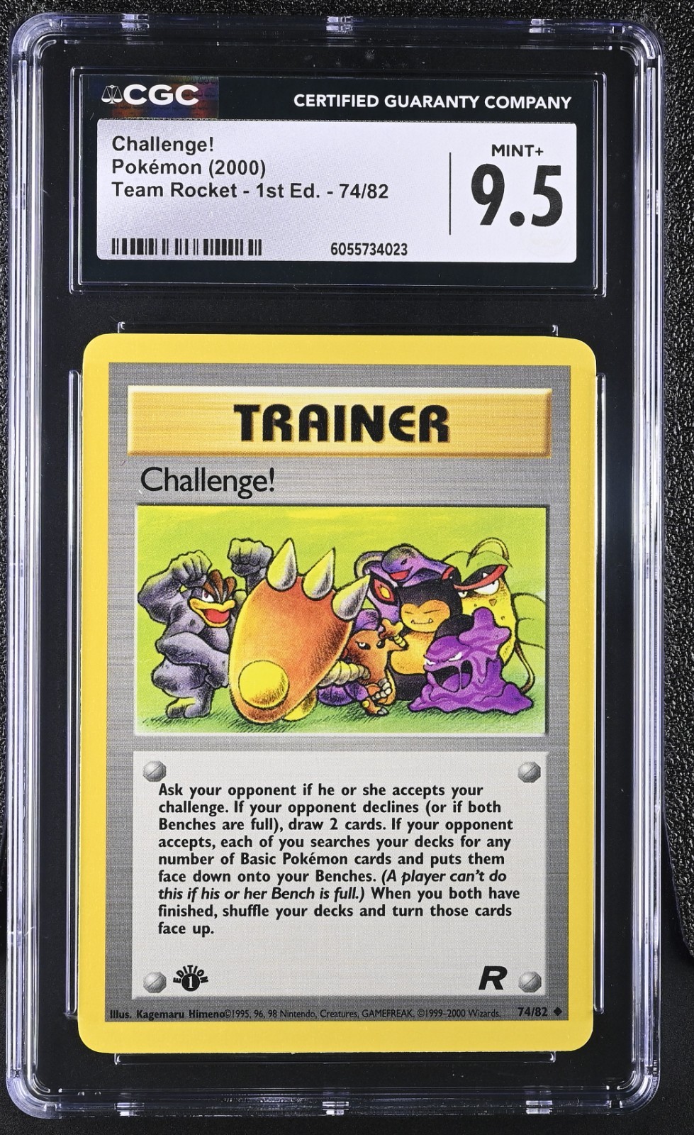 2000 Pokemon Team Rocket 1st Edition Challenge! 74/82 PSA CGC 9.5 Mint Trainer