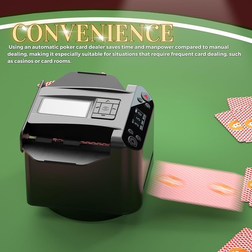 Automatic Card Shuffler and Dealer, 2 in 1 360° Rotating Card Shuffling+Dealing - Picture 6 of 13