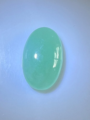 Natural Untreated Certified Green Burma Jade Cabochon 7.38 ct 16 x 10 mm - Picture 9 of 11