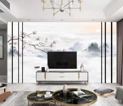 3D Tree Branch Lake 50973NA Wallpaper Wall Murals Removable Wallpaper Fay