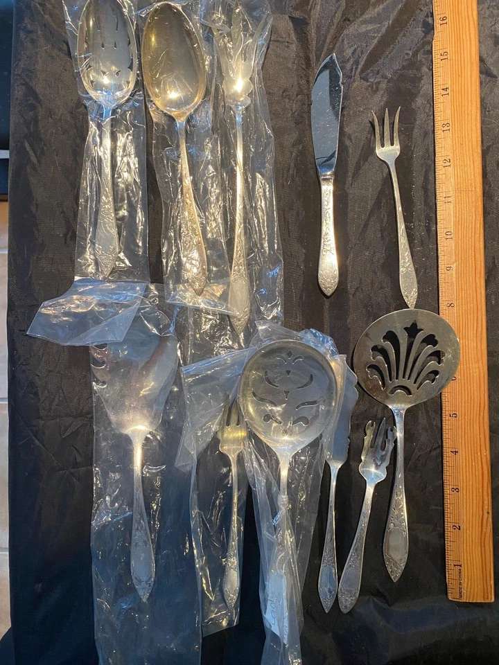 LADY CLAIRE PLATA ESTERLINA 3 PIEZAS PARA 1 OFERTA CON MONOGRAMA CON S Foto 3 de 3