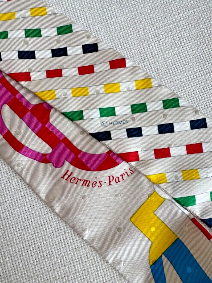 BNIB Hermes Bouclerie Moderne Plumetis Twilly | eBay