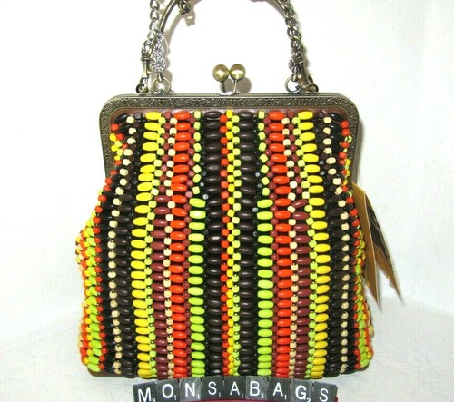 Patricia Nash Amalfitana Framed Crossbody Bag Wood Beads Collection NWT $169 - Picture 3 of 8