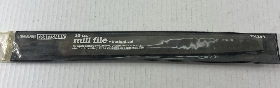 Sears Craftsman 9 231264  10" Mill File Single Cut - Bastard Cut  #15 Vintage - Image 3 of 4