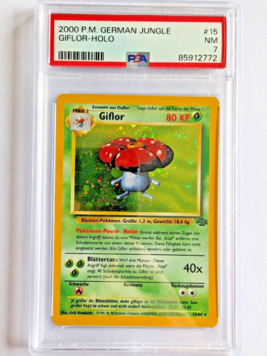 Pokemon Karte PSA 7 Giflor Holo Swirl 15/64 Dschungel Set Deutsch Near Mint - Bild 1 von 3