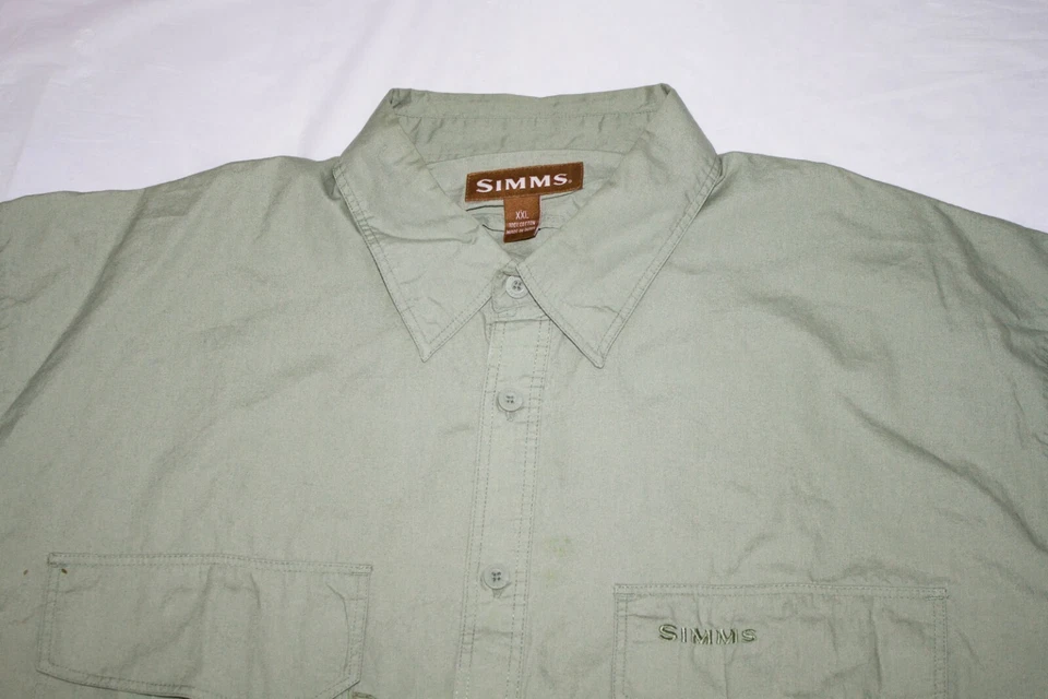 SIMMS Men's Short Sleeve Button Front Outdoors Hiking Fishing Shirt Size 2XL - Image 2 of 4