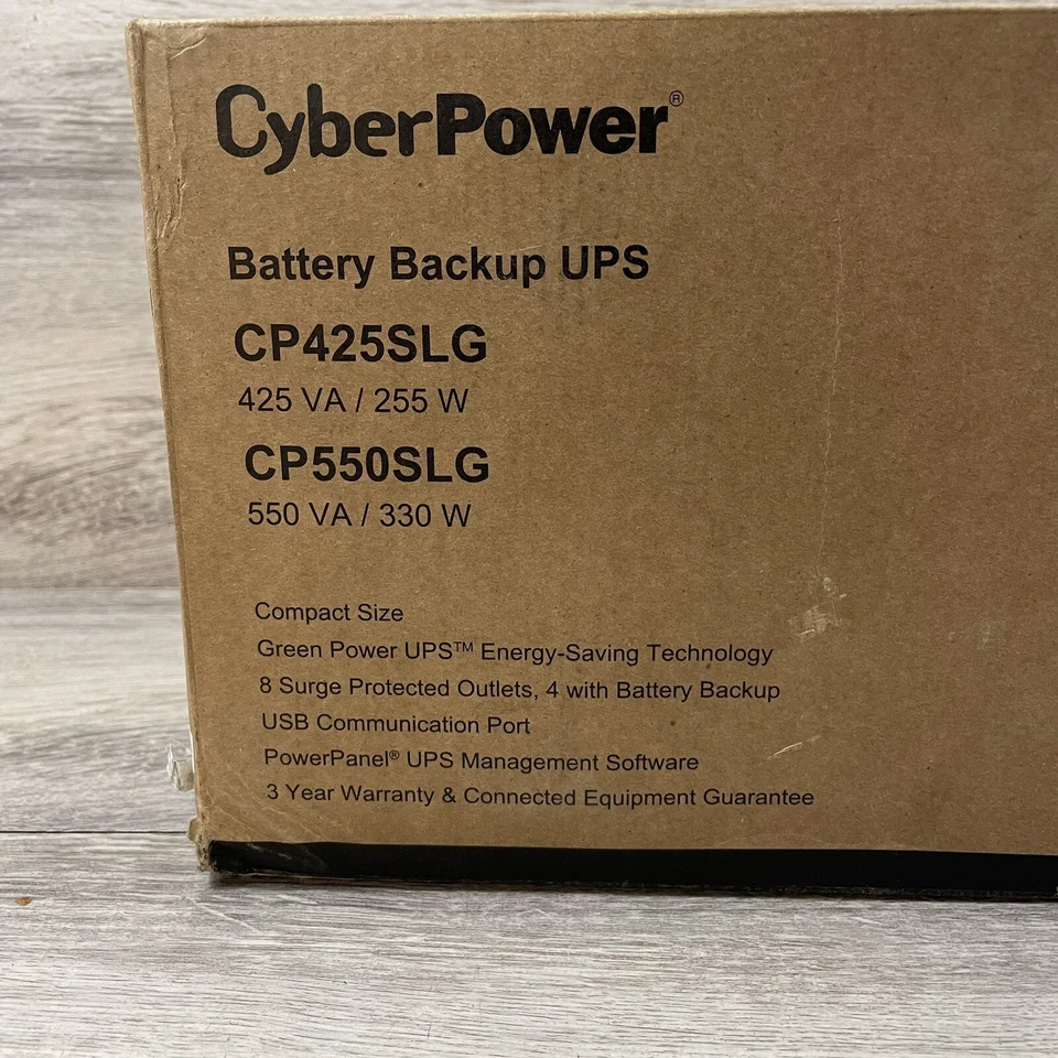 CyberPower UPS Standby Green - 550VA/330W 8-Outlet RJ11 Compact Design CP550SLG - Image 2 of 4