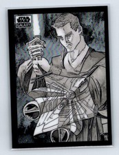 ANAKIN SKYWALKER 2022 Star Wars Galaxy Chrome Refractor Sketch Variation #BV-100