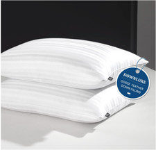 Almohadas de ganso downluxe-juego de 2 almohadas de plumas, tama o queen 20"28