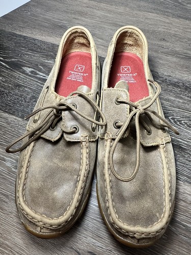 Twisted X Distressed Driving Moccasins WDM0003 Brown Slip On Womens Sz 9 - Picture 5 of 13