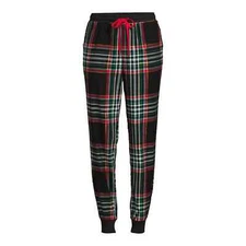 -SECRET TREASURES LIGHT FLANNEL PAJAMA  JOGGER PANTS MULTI BLACK RED POCKETS 2X