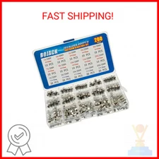 BOJACK 15 Values 200 pcs Fast-Blow Glass Fuses Assortment Kit 5x20mm 250V 1 5 10