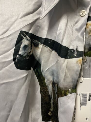 Acne Studios Satin Horse Shirt Womens Size 34 - Picture 2 of 7