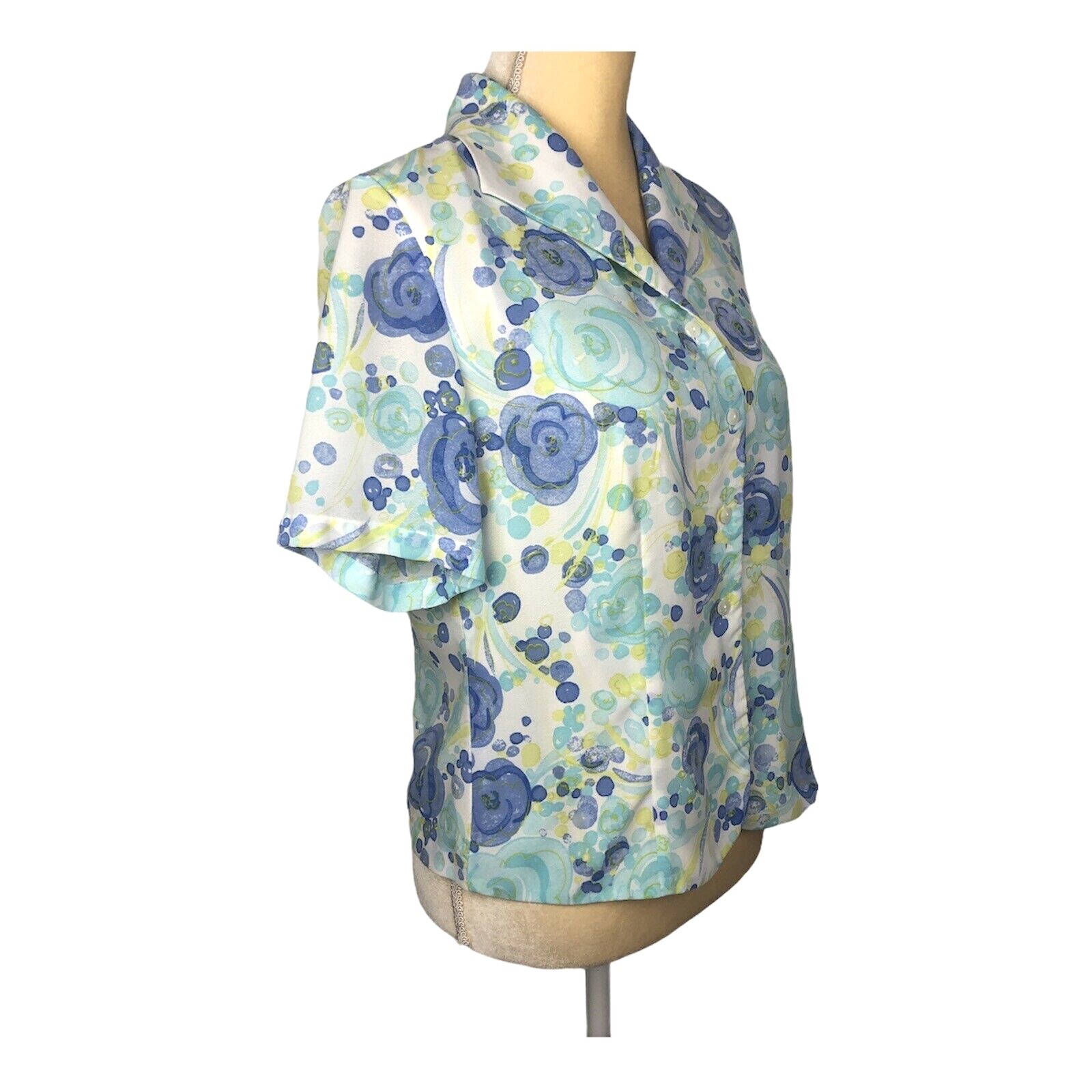 Vtg Pendleton Women's Button Front Watercolor Flo… - image 2
