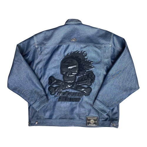 Vtg Johnny Blaze Skull N Fire Denim 
