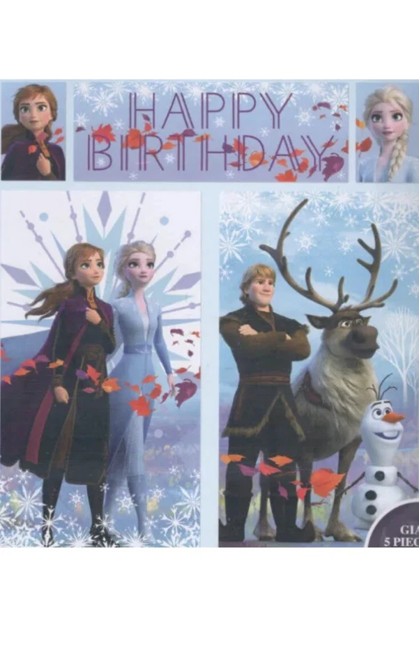 Disney FROZEN 2 II Scene Setter BIRTHDAY party wall poster backdrop Anna Elsa + - Image 2 of 2
