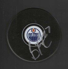 Brett Kulak Signed Edmonton Oilers Puck