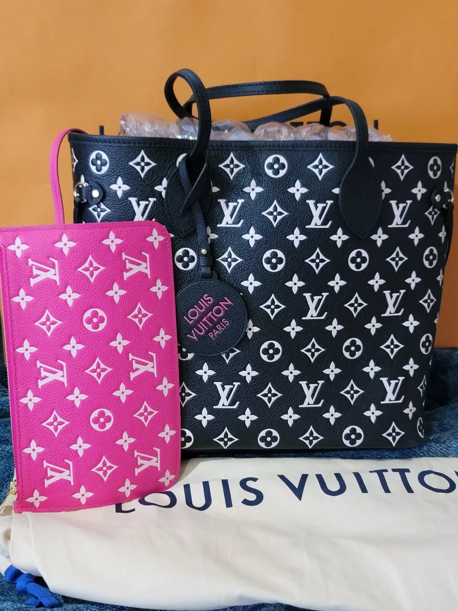 Louis Vuitton, Bags, Authentic Louis Vuitton Neverfull Mm Flower Monogram  Empreinte Leather Tote Set